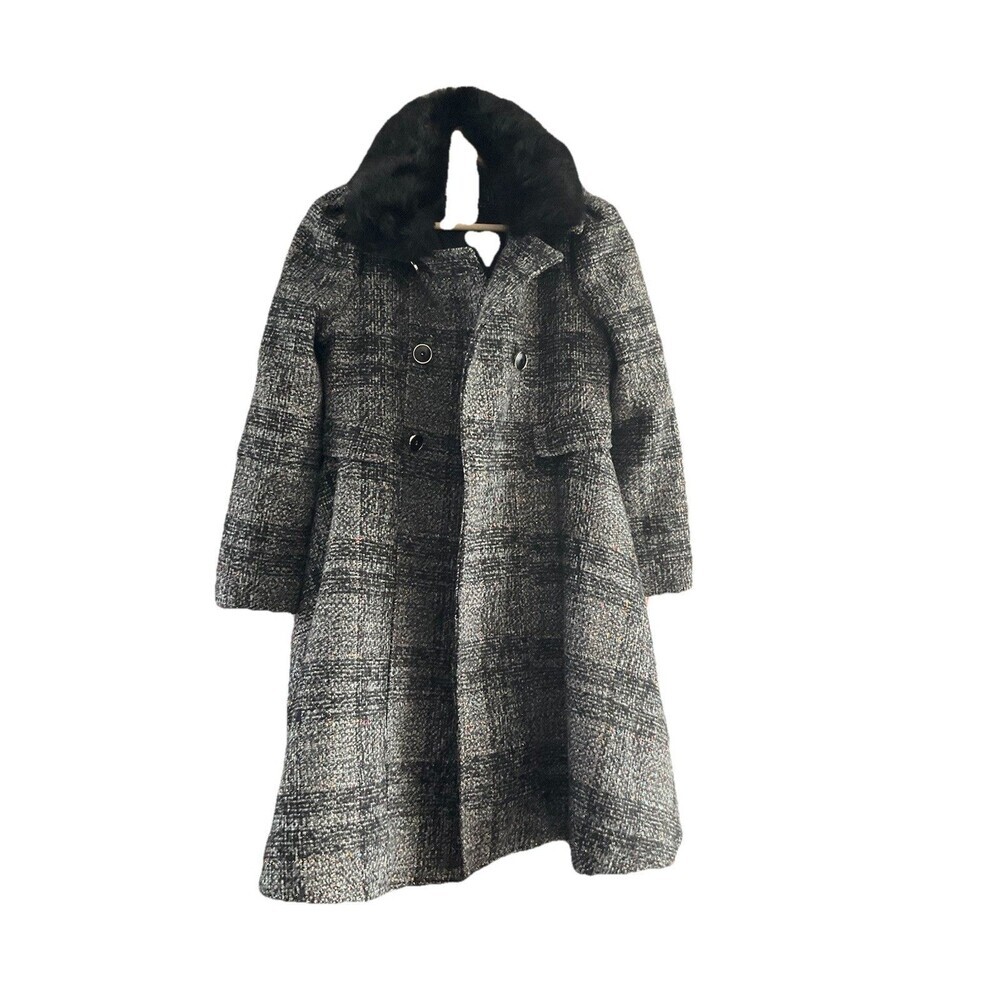 Rothschild‎ Girls Tweed Fur Collar Coat 14